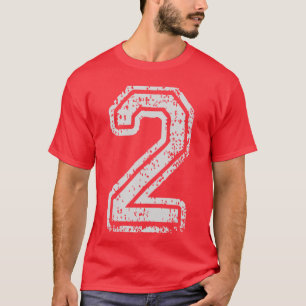 Team Jersey Uniforms Number 2wo School Sports Birt T-Shirt