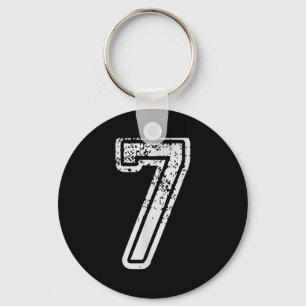 Team jersey uniforms number 7 seven school sports key ring