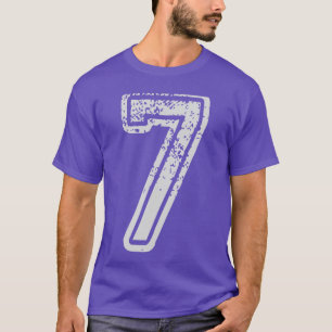 Team Jersey Uniforms Number 7 Seven School Sports T-Shirt