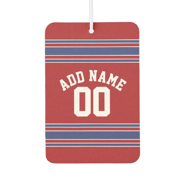 Team Jersey with Custom Name and Number Car Air Freshener (Front)