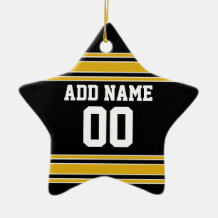 Team Jersey with Custom Name and Number Ceramic Tree Decoration