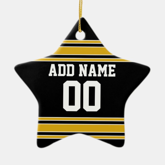 Team Jersey with Custom Name and Number Ceramic Tree Decoration (Front)