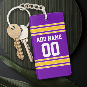 Team Jersey with Custom Name and Number Key Ring