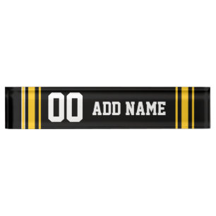 Team Jersey with Custom Name and Number Nameplate