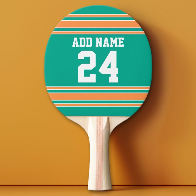Team Jersey with Custom Name and Number Ping Pong Paddle (Custom Ping Pong Paddle with a Sports Theme)