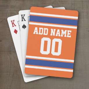 Team Jersey with Custom Name and Number Playing Cards