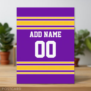 Team Jersey with Custom Name and Number Postcard