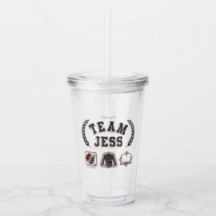 Team Jess Gilmore Girls Design Acrylic Tumbler
