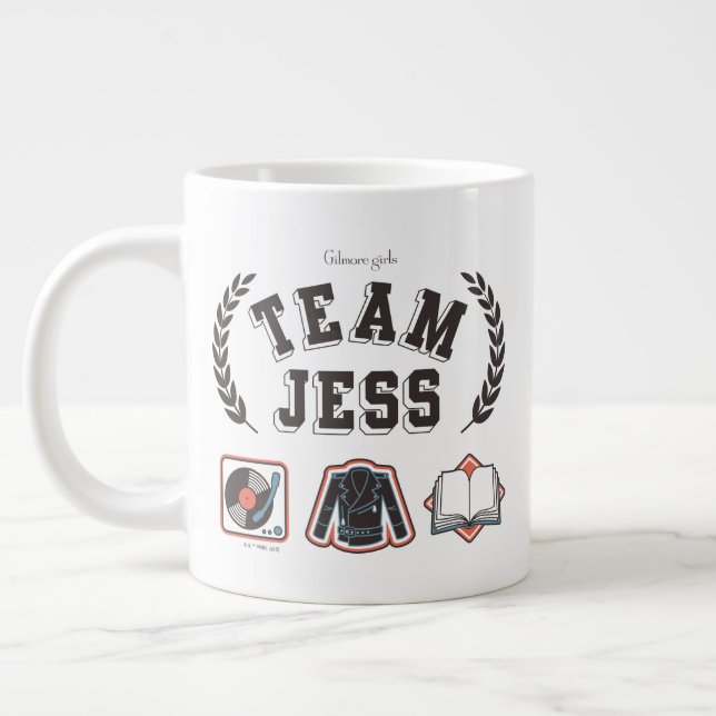 Team Jess Gilmore Girls Design Large Coffee Mug (Left)