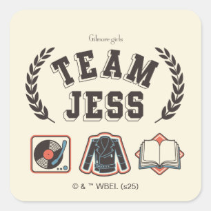 Team Jess Gilmore Girls Design Square Sticker