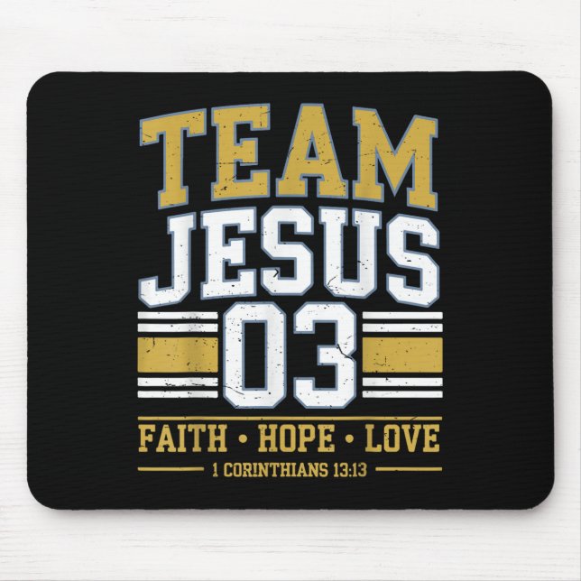 Team Jesus 03 Christian Faith Men Teen Girl Toddle Mouse Mat (Front)