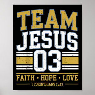 Team Jesus 03 Christian Faith Men Teen Girl Toddle Poster