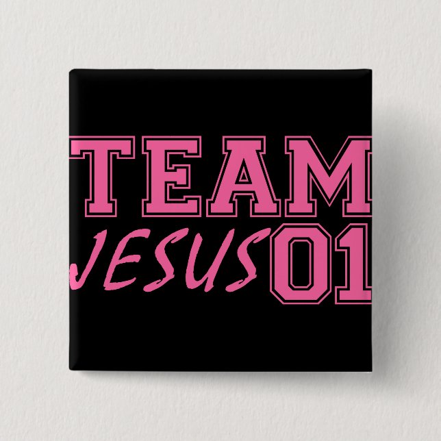 Team Jesus 15 Cm Square Badge (Front)
