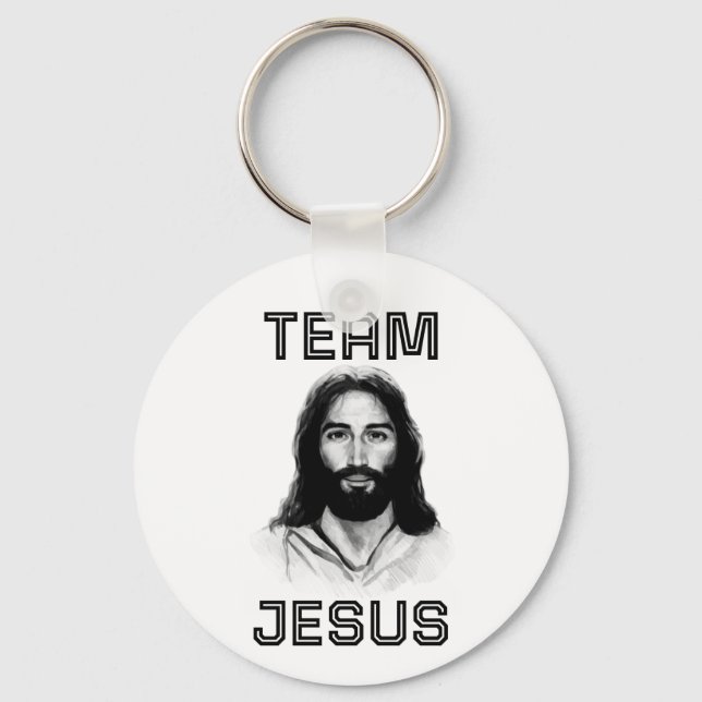 Team Jesus Button Keychain (Front)