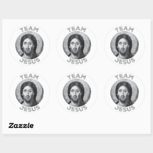Team Jesus: Christ Pantocrator Classic Round Sticker