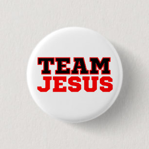 Team Jesus Christian Faith   3 Cm Round Badge