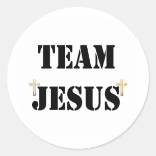 Team Jesus Classic Round Sticker