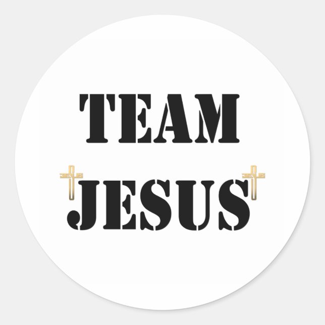 Team Jesus Classic Round Sticker (Front)