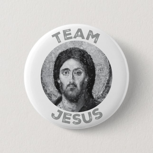 Team Jesus Iconography Item 6 Cm Round Badge (Front)