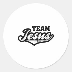Team Jesus T Shirt Classic Round Sticker
