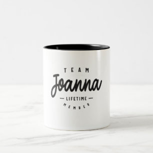 Team Joanna Lifetime Member Personalised Name Two-Tone Coffee Mug