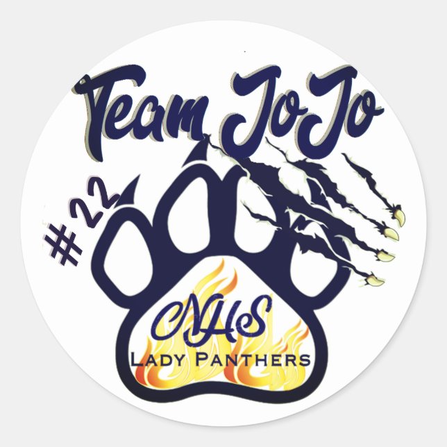 Team JoJo Sticker Northshore Lady Panthers BBall (Front)