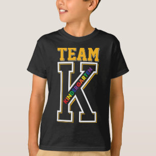 Team K Kindergarten Teacher Student Byck To School T-Shirt