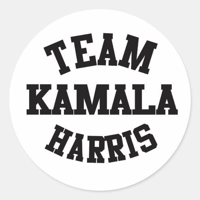 Team Kamala Harris Classic Round Sticker (Front)