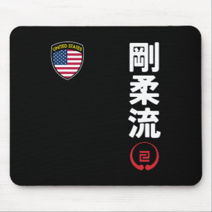 Team Karate Goju Ryu Usa Flag Kanji Japanese Marti Mouse Mat
