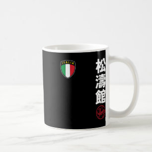 Team Karate Shotokan Italy Flag Kanji Japanese Mar Coffee Mug