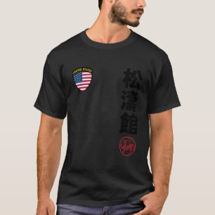 Team Karate Shotokan USA Flag Kanji Japanese Marti T-Shirt