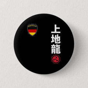 Team Karate Uechi Ryu German Flag Japanese Martial 6 Cm Round Badge