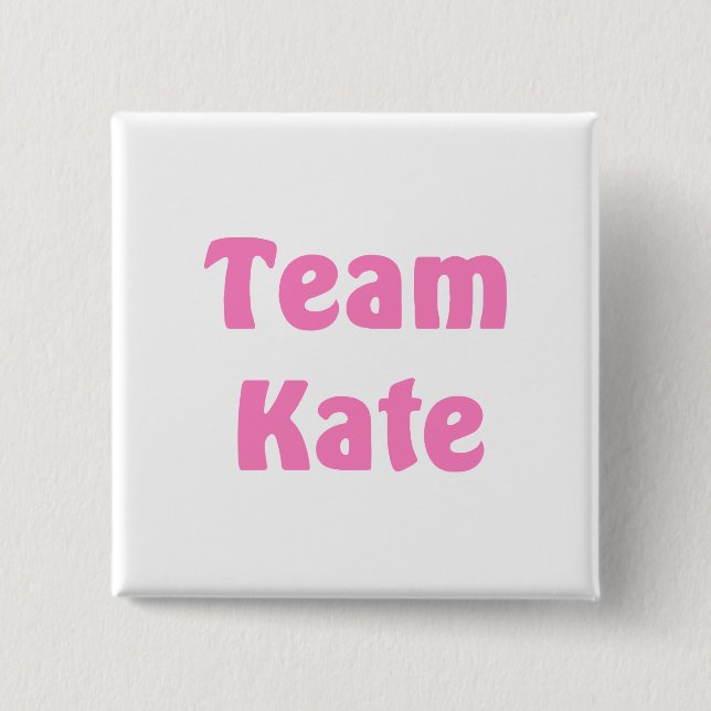 Team Kate 15 Cm Square Badge (Front)