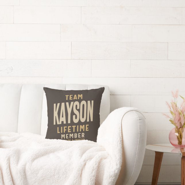 Team Kayson Lifetime Member Personalised Name  Cushion (Couch)