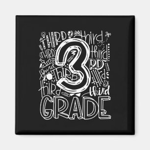 Team Kids Teacher Byck To School 3rd Third Grade T Magnet