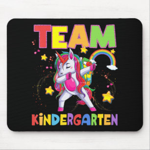 Team Kindergarten Dabbing Unicorn Back To School G Mouse Mat