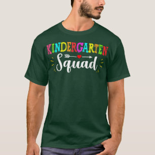 Team Kindergarten Squad Tee Teacher Back To School
