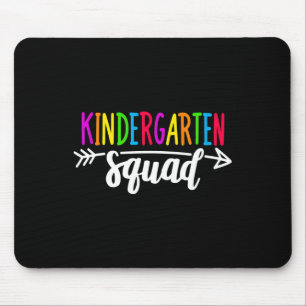 Team Kindergarten Squad Tee Teacher Byck To School Mouse Mat