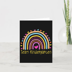 Team Kindergarten Teacher Rainbow Card