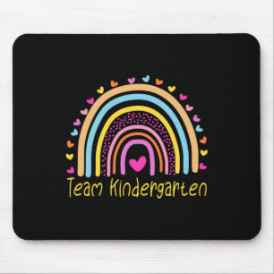 Team Kindergarten Teacher Rainbow Mouse Mat