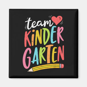 Team Kindergarten Teacher Student Fun Byck To Scho Magnet