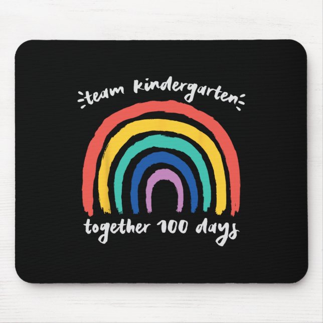 Team Kindergarten Together 100 Days Rainbow Teache Mouse Mat (Front)