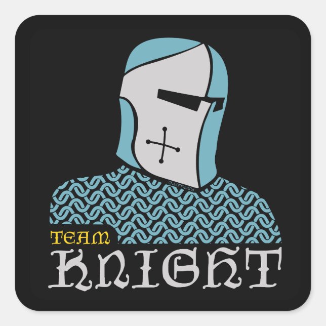 Team Knight Square Sticker (Front)