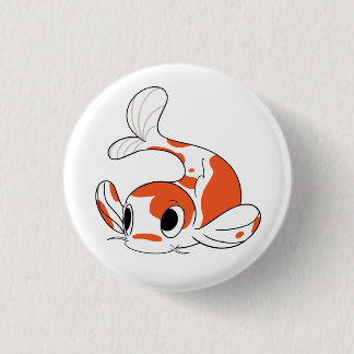 Team Koi button - white