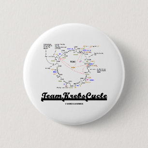 Team Krebs Cycle (Citric Acid Cycle - TCAC) 6 Cm Round Badge