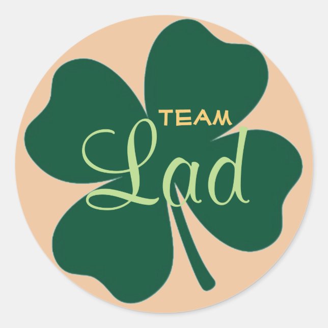 team lad classic round sticker (Front)