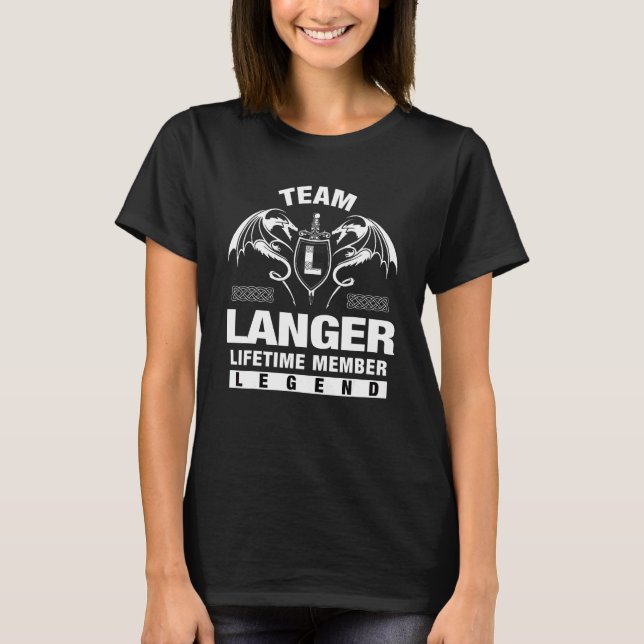 Team Langer Lifetime Member T-Shirt (Front)