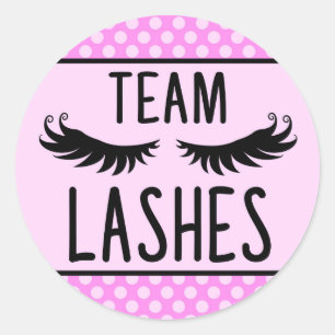 Team Lashes gender reveal stickers