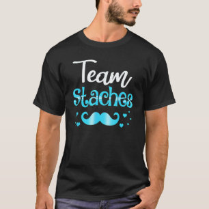 Team Lashes Team Staches Pink Or Blue Gender Revea T-Shirt