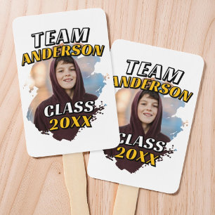 Team [Last Name] Graduation Photo Class of 20XX Hand Fan